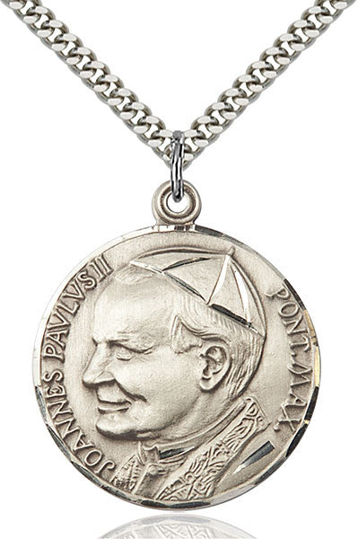 Sterling Silver Pope John Paul II Pendant