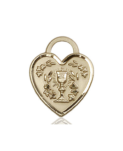 14kt Gold Communion Heart Medal