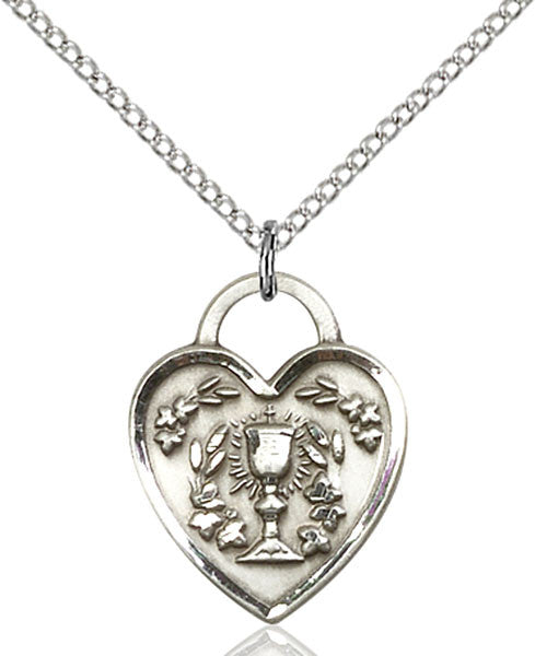 Sterling Silver Communion Heart Pendant