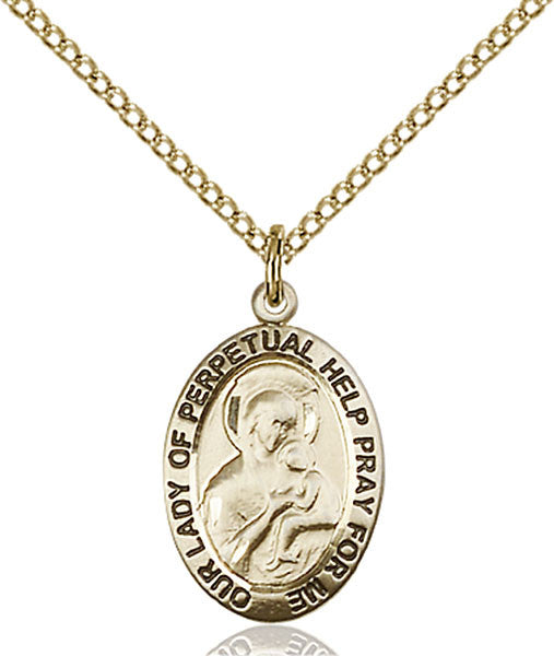 Gold Filled O/L of Perpetual Help Pendant