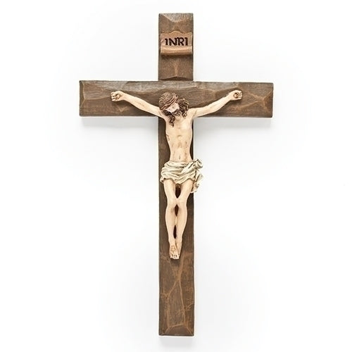 Driftwood Texture Crucifix, 8"