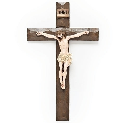 Driftwood Texture Crucifix, 12"