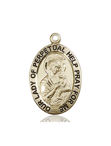14kt Gold O/L of Perpetual Help Medal