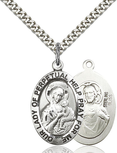 Sterling Silver O/L of Perpetual Help Pendant