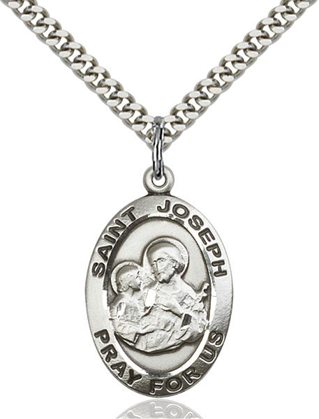 Sterling Silver St. Joseph Pendant