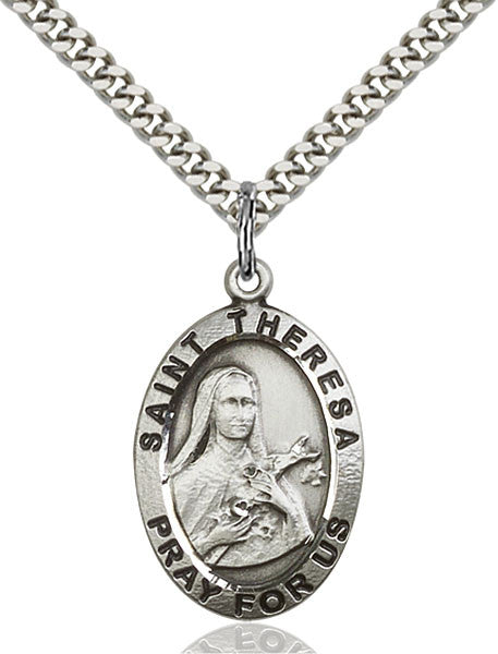 Sterling Silver St. Theresa Pendant