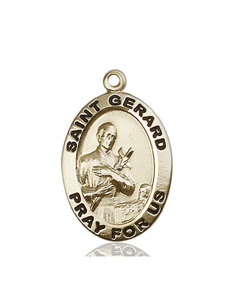 St Gerard Medal Gold St Gerard Gold Pendant Necklace Spiritual