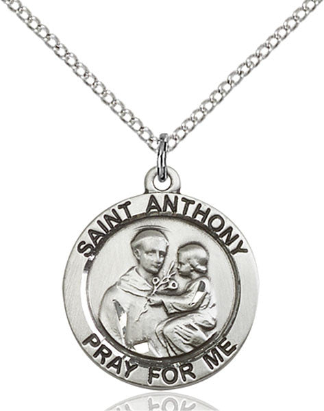 Sterling Silver St. Anthony of Padua Pendant