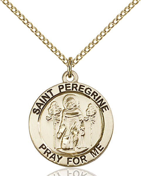 Gold Filled St. Peregrine Pendant