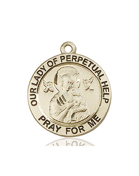14kt Gold O/L of Perpetual Help Medal