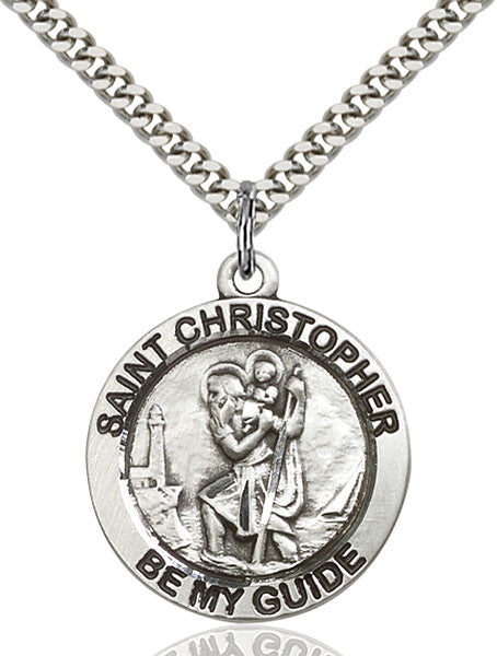 Sterling Silver St. Christopher Pendant