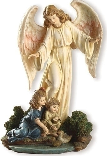 Guardian Angel with Children Figure/Statue
