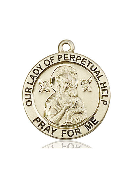 14kt Gold O/L of Perpetual Help Medal