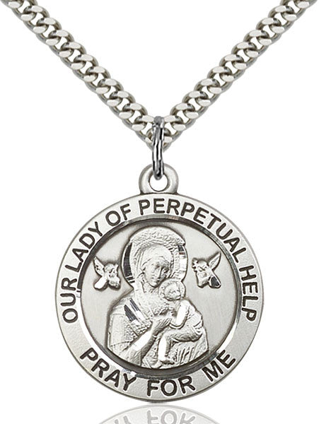 Sterling Silver O/L of Perpetual Help Pendant