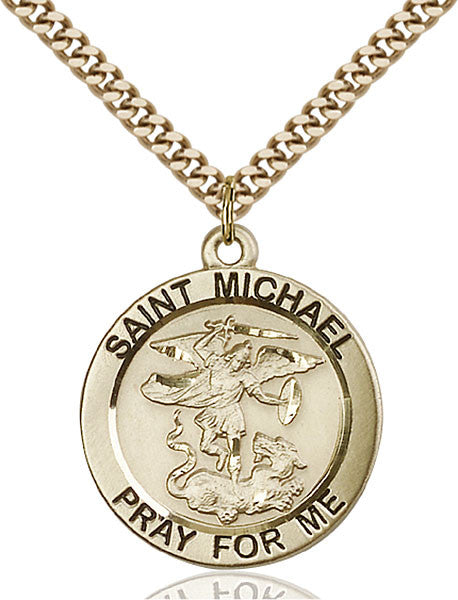Gold Filled St. Michael the Archangel Pendant