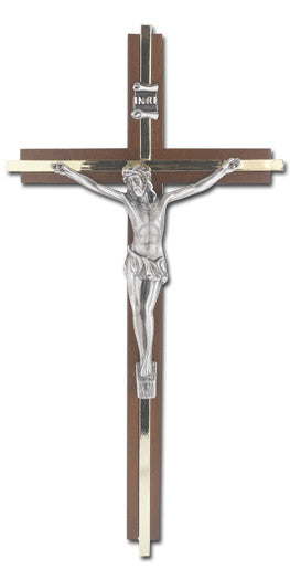 10" Walnut Crucifix Religious Articles Hirten - St. Cloud Book Shop