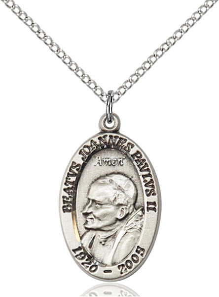 Sterling Silver Pope John Paul II Pendant