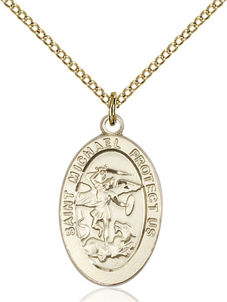 Gold Filled St. Michael the Archangel Pendant