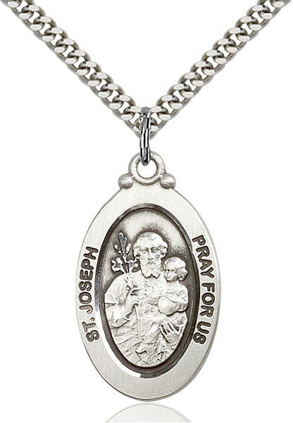 Sterling Silver St. Joseph Pendant