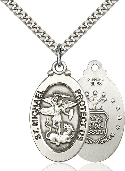 Sterling Silver St. Michael / Air Force Pendant