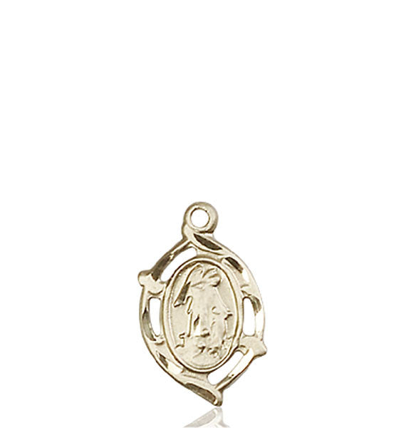 14kt Gold Guardian Angel Medal