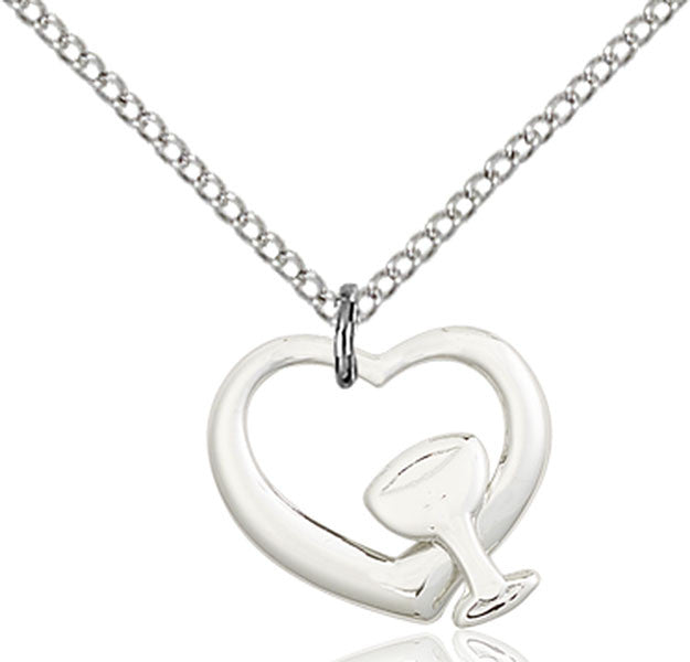 Sterling Silver Heart / Chalice Pendant