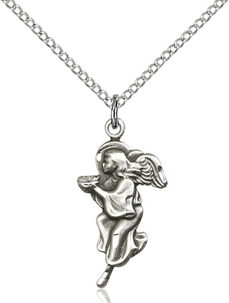 Sterling Silver Guardian Angel Pendant