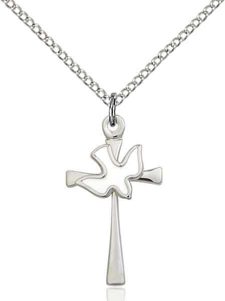 Sterling Silver Cross / Holy Spirit Pendant