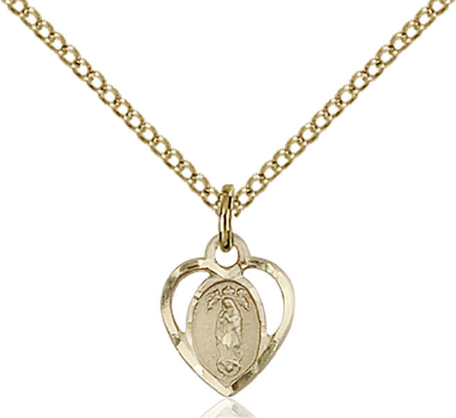 Gold Filled O/L of Guadalupe Pendant