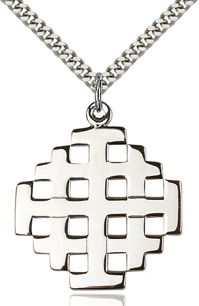 Sterling Silver Jerusalem Cross Pendant