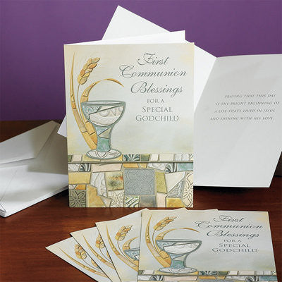 First Communion Blessings Godchild Card