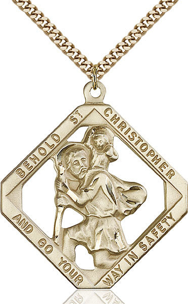Gold Filled St. Christopher Pendant