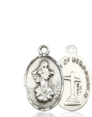 Sterling silver medal of O.L. of Medugorje