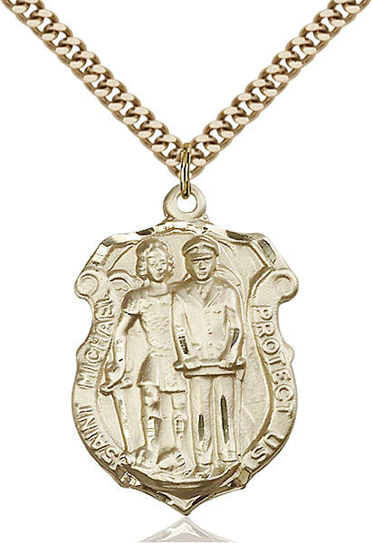 Gold Filled St. Michael the Archangel Pendant