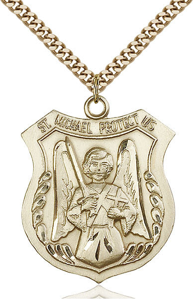 Gold Filled St. Michael the Archangel Pendant