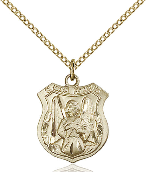 Gold Filled St. Michael the Archangel Pendant