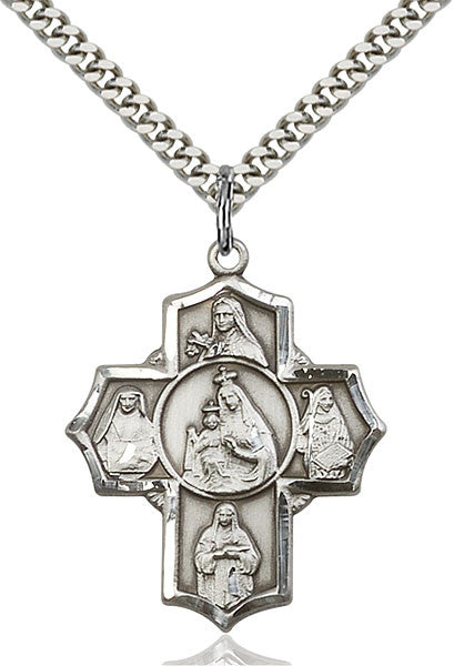 Sterling Silver O/L of Mount Carmel Pendant