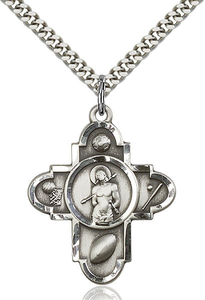 Sterling Silver St. Sebastian Pendant