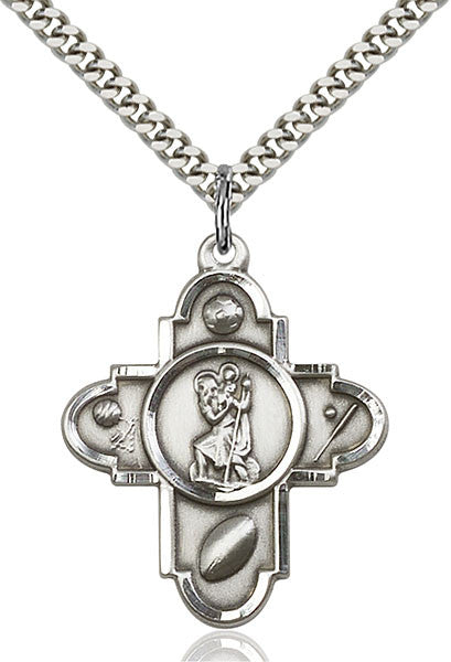 Sterling Silver St. Christopher Pendant