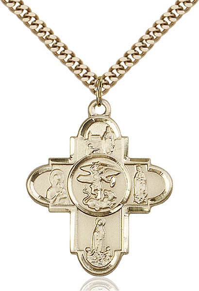 Gold Filled Our Lady 5-Way Pendant