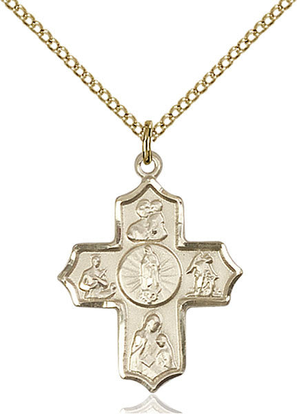 Gold Filled 5-Way O/L of Guadalupe Pendant