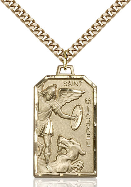 Gold Filled St. Michael the Archangel Pendant