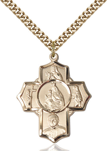 Gold Filled Carmelite 4-Way Pendant