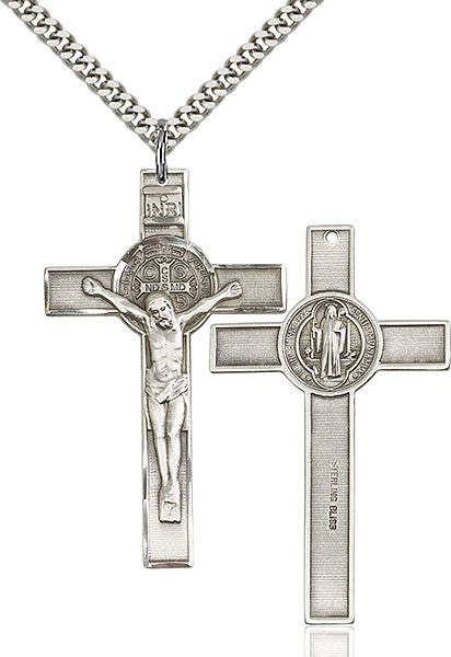 Sterling Silver St. Benedict Crucifix Pendant