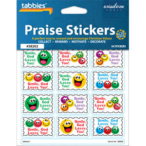 Praise Stickers Smile God Loves You!