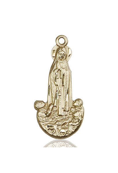 14kt Gold O/L of Fatima Medal