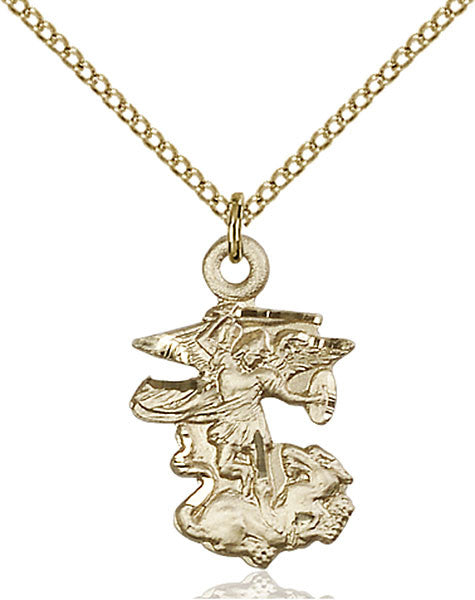 Gold Filled St. Michael the Archangel Pendant