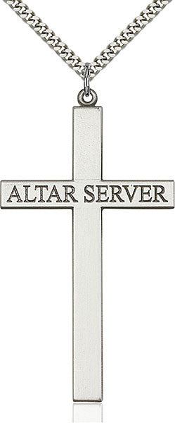 Sterling Silver Alter Server Cross Pendant
