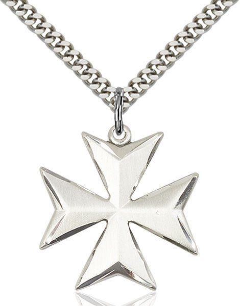 Sterling Silver Maltese Cross Pendant