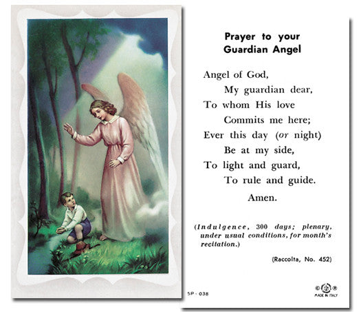 Guardian Angel Boy Holy Card